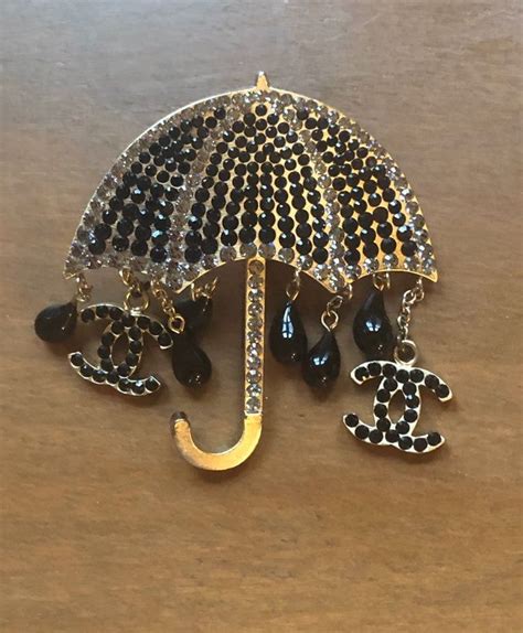 chanel umbrella brooch|Chanel brooch jewelry.